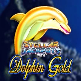 Dolphin Gold with Stellar Jackpots slot logo by Lightning Box Game at Casino Winner